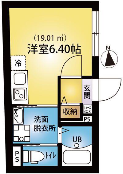 RICHA南千住(ワンルーム/4階)の間取り写真