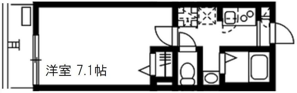 GLANZ川崎(1K/3階)の間取り写真