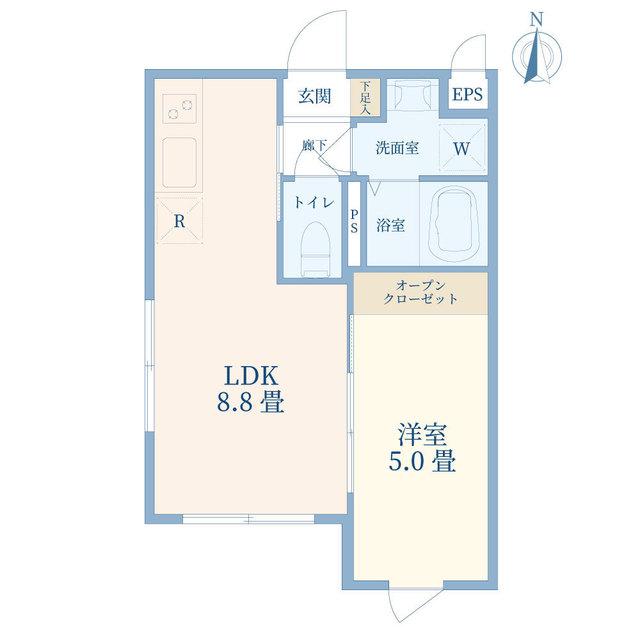CASA PIAZZA 椎名町(1LDK/1階)の間取り写真