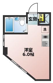 リベルタン(ワンルーム/3階)の間取り写真