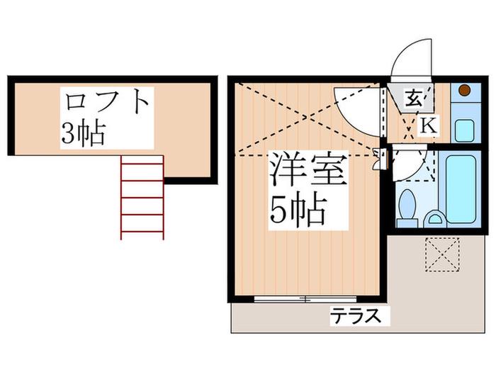 エトワール新高円寺(1K/1階)の間取り写真