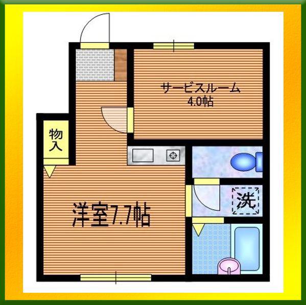 サンコート東伏見(1SK/1階)の間取り写真