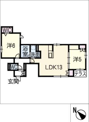 SANMEI(2LDK/1階)の間取り写真