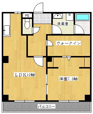 グリーンハイツ小柿(1LDK/3階)の間取り写真
