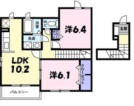アクティブ ユウ(2LDK/1階)の間取り写真
