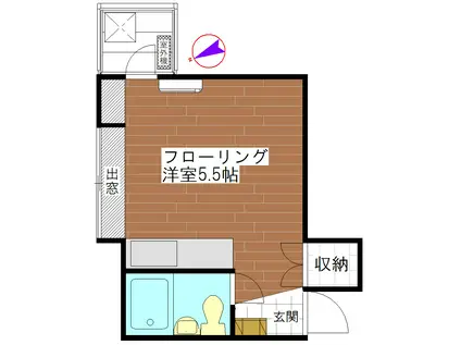 小山ホームズ(1K/2階)の間取り写真