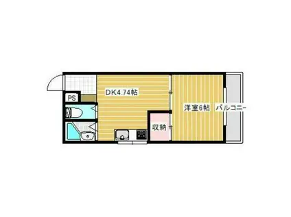 コーポA&C(1DK/3階)の間取り写真