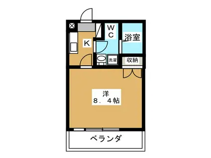 ROOM335(1K/3階)の間取り写真