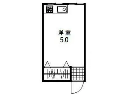 榎本荘(ワンルーム/2階)の間取り写真