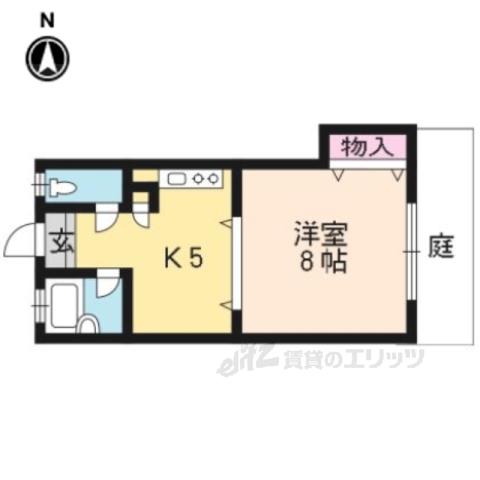 ロイヤルコーポ桂(1DK/1階)の間取り写真