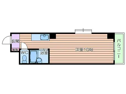サンウイング南森町(ワンルーム/3階)の間取り写真