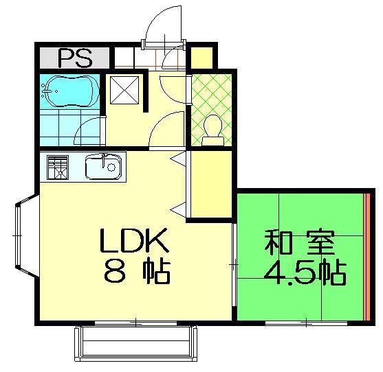 パルシティくりた(1LDK/3階)の間取り写真