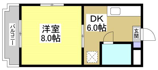 エマージュSHIGE(1DK/1階)の間取り写真