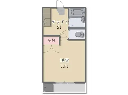 コーポエトワール(1K/2階)の間取り写真