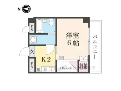 GEOVIII(1K/6階)の間取り写真