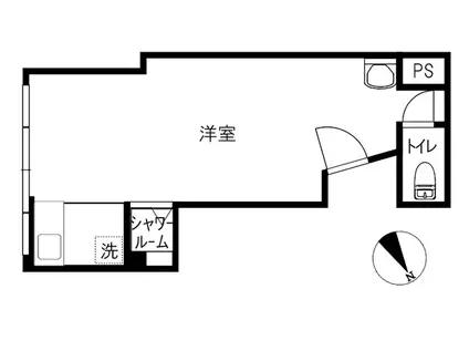 ザ・ビルヂング金沢泉(ワンルーム/2階)の間取り写真