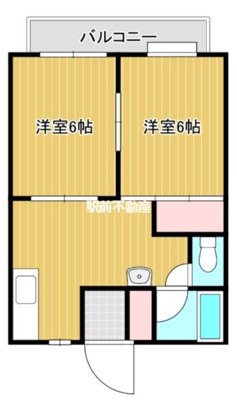 レピュート平田(2DK/2階)の間取り写真