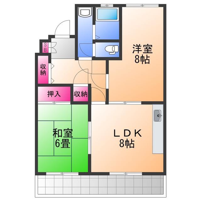 カサ・ド・エムズ(3LDK/4階)の間取り写真