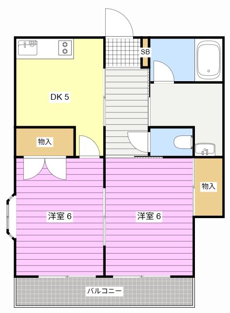 コーポキクV(2DK/1階)の間取り写真