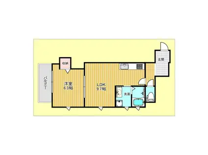 SORA千里(1LDK/2階)の間取り写真