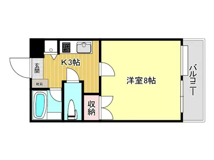 パレス姫(1K/2階)の間取り写真