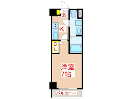 リファレンス照国(1K/4階)の間取り写真