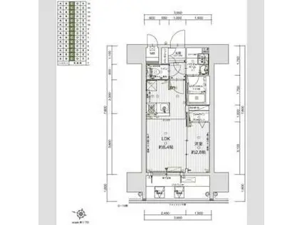グランフォーレ久留米駅プレミア(1LDK/5階)の間取り写真