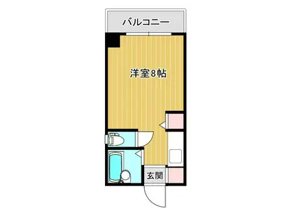 HISマンションI(1K/2階)の間取り写真