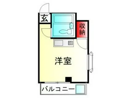 リバーサイド石神井(ワンルーム/4階)の間取り写真