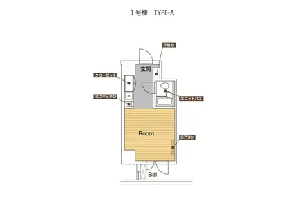 カレッジタウン(ワンルーム/5階)の間取り写真