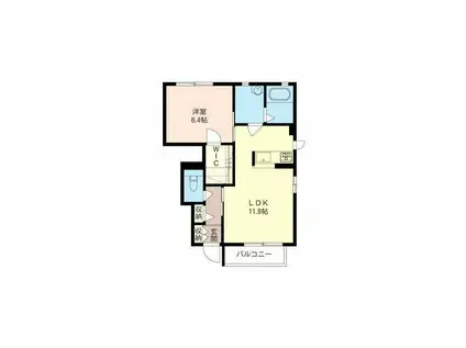 パークレジデンス田園調布(1LDK/1階)の間取り写真