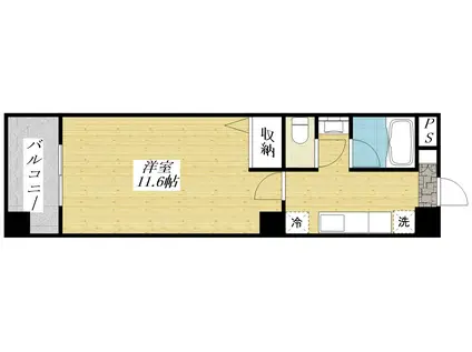 IMビル(1K/6階)の間取り写真