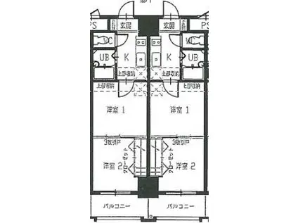 NO.40 ORIENTBLD(2K/11階)の間取り写真