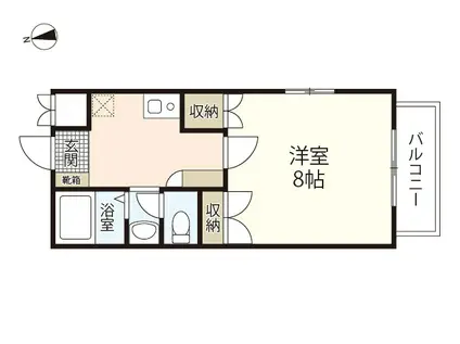 ピア サテライト(1K/1階)の間取り写真