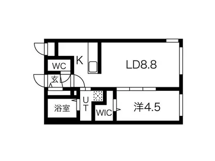 CONSOLATA東区役所前(1LDK/1階)の間取り写真