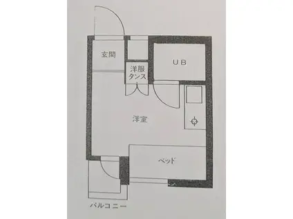 ROAビル(1K/3階)の間取り写真