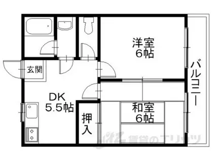 ファーストハイツ(2DK/1階)の間取り写真