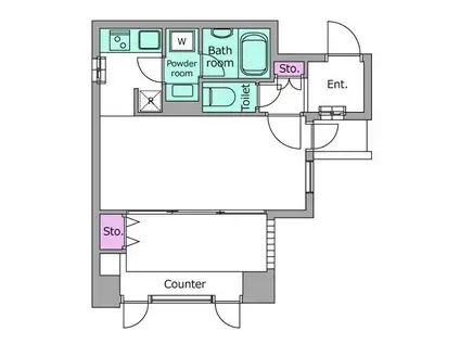 レジディア文京千石(1LDK/3階)の間取り写真