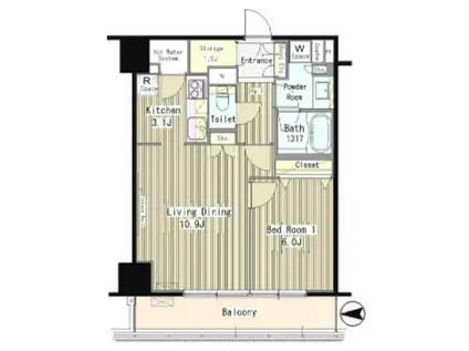 グランドゥール代々木大山(1LDK/10階)の間取り写真