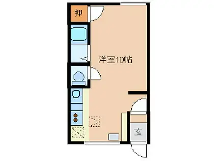 オリス緑町ハイツ2(ワンルーム/2階)の間取り写真