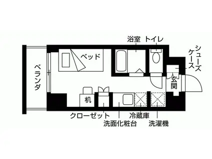 リビオセゾン高円寺(ワンルーム/4階)の間取り写真