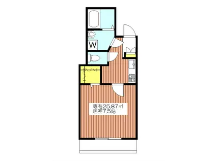 MAISON LIBERTE JZ(1K/2階)の間取り写真