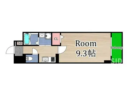 GOOD LIFE(1K/6階)の間取り写真