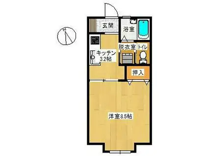 ハイムセレーノ(1K/1階)の間取り写真