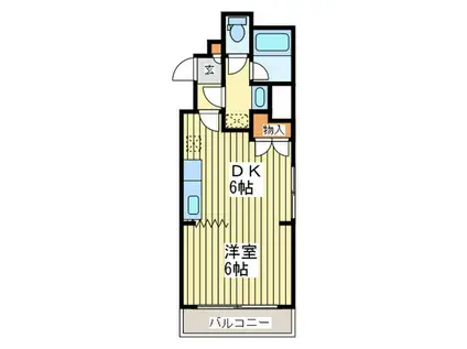 クレアシオン桑園II(1DK/3階)の間取り写真