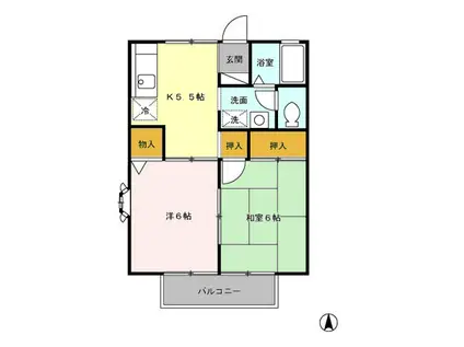 エントピア新秋津AB(2K/2階)の間取り写真