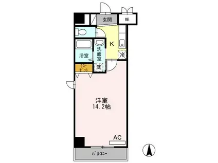 シュポール清澄白河(1K/6階)の間取り写真