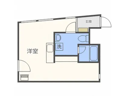 A-CROSS(ワンルーム/2階)の間取り写真