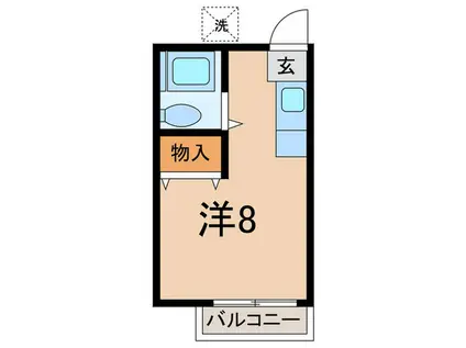 パールハイツ向ヶ丘(ワンルーム/2階)の間取り写真