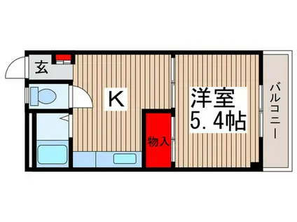 サンライズマンション(1K/3階)の間取り写真